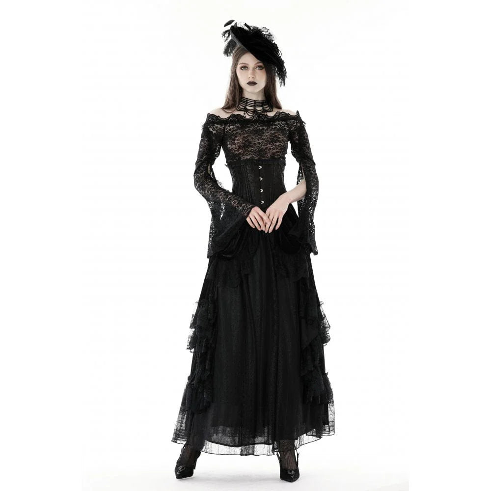 Women’s Gothic Off Shoulder Lace Top