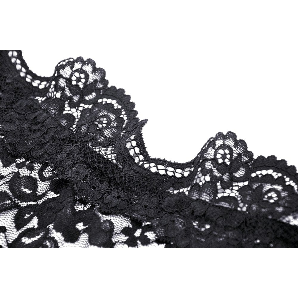 Women’s Gothic Off Shoulder Lace Top