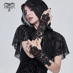 Women’s Gothic Floral Sheer Gloves