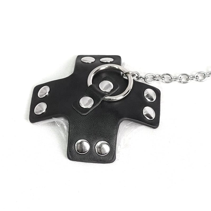 Women’s Gothic Studded Chain Choker With Breast Covers