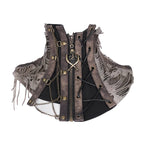 Women’s Steampunk Ripped Chain Neckwear Black-Coffee