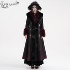 Women’s Gothic Cross Lace Coat Black Red