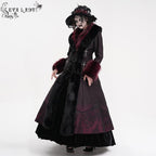 Women’s Gothic Cross Lace Coat Black Red