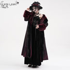 Women’s Gothic Cross Lace Coat Black Red