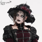 Women’s Gothic Tassels Feather Rose Hat