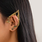 Unisex Gothic Floral Elves Ear Cuff Earrings