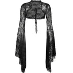 Women’s Gothic Flared Sleeved Lace-up Cape