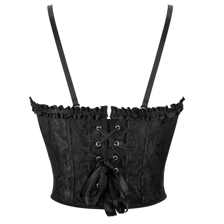 Women’s Gothic Floral Printed Overbust Corset