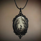 Women’s Gothic Raven Forest Pendant Witch Necklace
