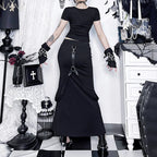 Women’s Grunge Strappy Fishtail Skirt