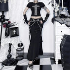 Women’s Grunge Strappy Fishtail Skirt