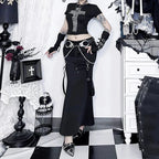 Women’s Grunge Strappy Fishtail Skirt