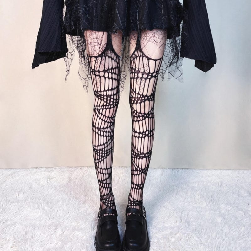 Women’s Punk Cutout Mesh Stocking