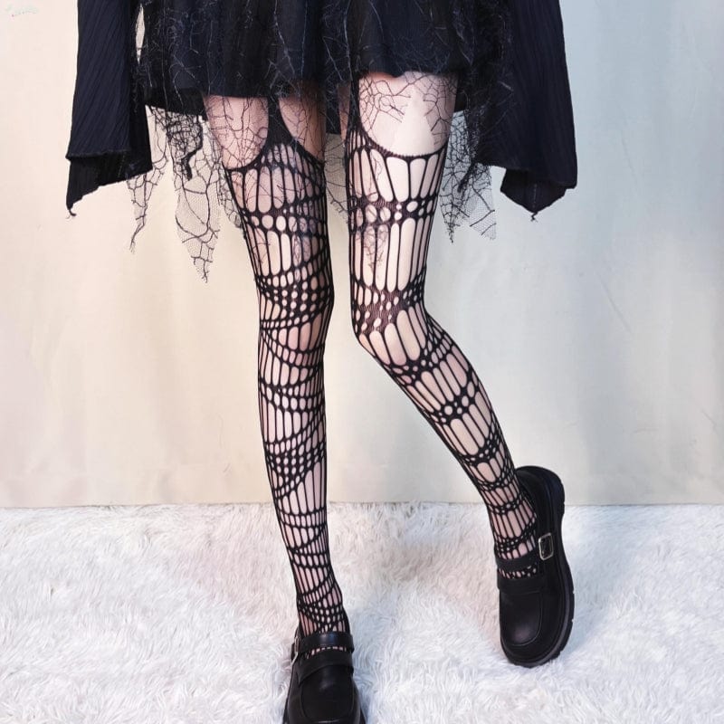 Women’s Punk Cutout Mesh Stocking