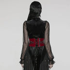Women’s Gothic Underbust Corset Black-Red