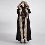 Women’s Gothic Woolen Hooded Maxi Coat