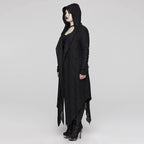 Women’s Plus Size Gothic Irregular Strappy Distressed Coat