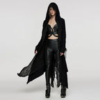 Women’s Plus Size Gothic Irregular Strappy Distressed Coat